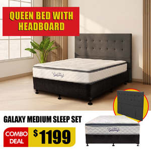 Single Beds: Galaxy Medium Bed With Headboard