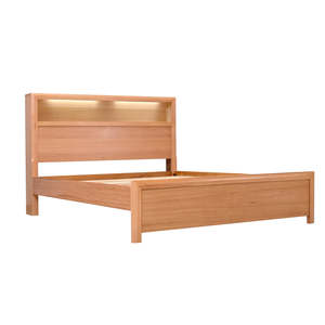 Queen: Cresta Queen Bed with Bookcase + USB