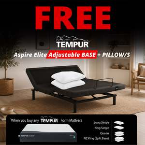 Beds And Mattresses: Tempur Ultra Form Medium with Free Aspire Elite Adjustable + Symphony Pillow