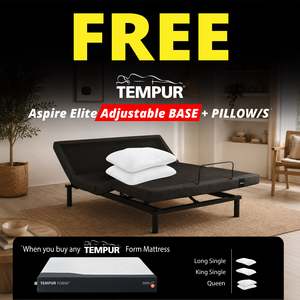 Beds And Mattresses: Tempur Original Form Firm with Free Aspire Elite Adjustable + Symphony Pillow