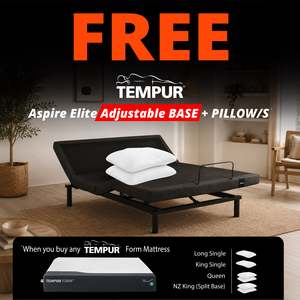 Beds And Mattresses: Tempur Plus Form Medium with Free Aspire Elite Adjustable + Symphony Pillow