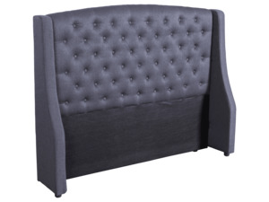 Bedroom Furniture: Cairns Upholstered Headboard Charcoal
