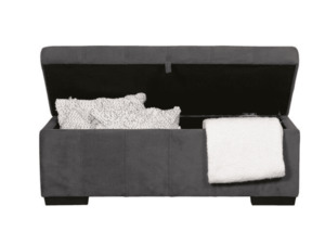 Bed and Bedroom: Cypress Storage Blanket Box Ottoman Chic Fabric