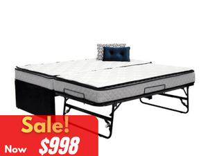 Bedroom Furniture: Pop up Trundle Bed with Bonnell King Single and Single Mattresses