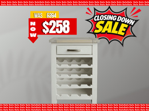 Lounge and Living: Norway 1 Drawer Wine Cabinet