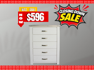 Bedroom Furniture: Norway 5 Drawer Slimboy