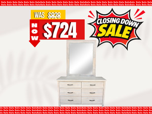 Products: Boston 6 Drawer Dresser & Mirror
