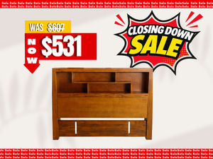 Ranges: Pinegate Queen/King Headboard with Bookcase