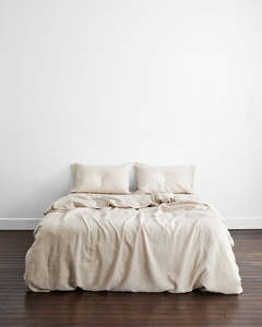 Video How To Sleep Well This Summer: Oatmeal 100% French Flax Linen Bedding Set