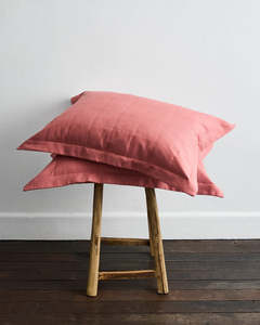 Pink Clay Quilted Pillowcases (Set of Two)
