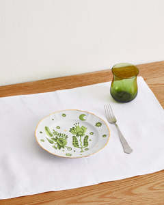 Bitossi Home: Bitossi Home Green Flower Dessert Plate