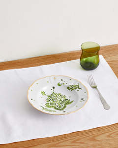 Bitossi Home: Bitossi Home Green Deep Flower Plate