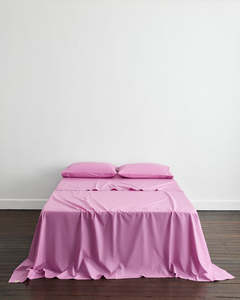 Bubblegum Organic Cotton Flat Sheet