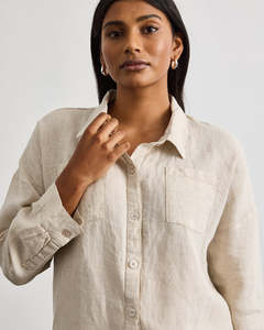 Lounge Long Sleeve Shirt in Oatmeal