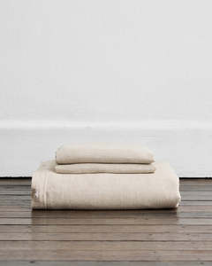 Oatmeal 100% French Flax Linen Duvet Cover Set