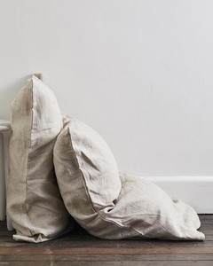 Oatmeal 100 French Flax Linen Bedding: Oatmeal 100% French Flax Linen Pillowcases (Set of Two)