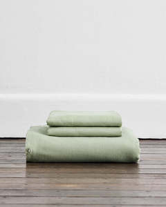 Sage 100% French Flax Linen Duvet Cover Set