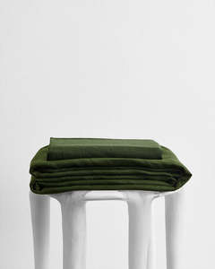 Olive 100 French Flax Linen Bedding: Olive 100% French Flax Linen Sheet Set