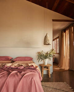 Ink: Pink Clay & Terracotta 100% French Flax Linen Bedding Bundle