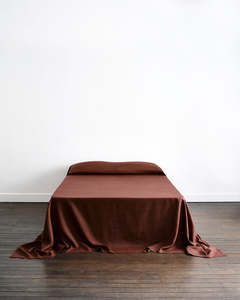 Cacao Heavy Linen Bed Cover