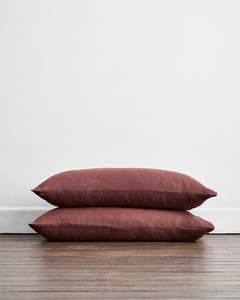 Cacao 100 French Flax Linen Bedding: Cacao 100% French Flax Linen King Pillowcases (Set of Two)