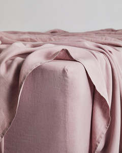 Bedding Gifts: Lavender 100% French Flax Linen Fitted Sheet