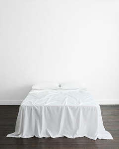 Crisp White Organic Cotton Flat Sheet