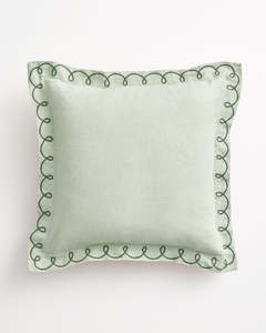 Sage & Olive 100% French Flax Linen Swirl Cushion Cover