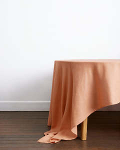 Tableware: Hazelnut 100% French Flax Linen Tablecloth