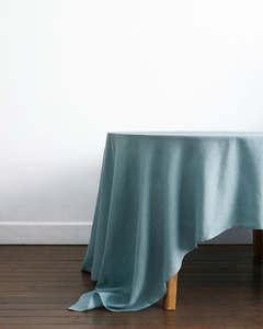 Tableware: Lagoon 100% French Flax Linen Tablecloth