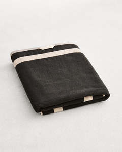 Oatmeal & Charcoal Two-Toned 100% Cotton Terry Bath Sheet