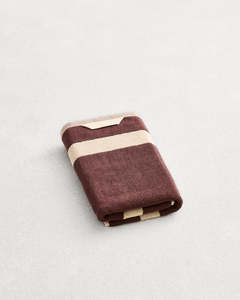 Crème & Cacao Two-Toned 100% Cotton Terry Hand Towel