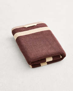 Crème & Cacao Two-Toned 100% Cotton Terry Bath Towel