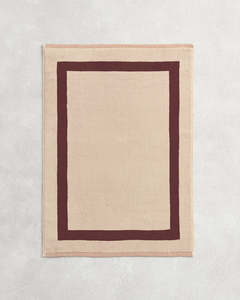 Crème & Cacao Two-Toned 100% Cotton Terry Bath Mat
