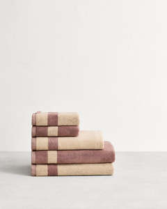 Lavender & Crème Two-Toned 100% Cotton Terry Bath Towel Bundle