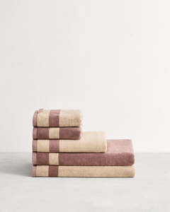 Lavender & Crème Two-Toned 100% Cotton Terry Bath Sheet Bundle