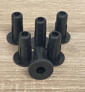 6 x Plastic Bed Leg Insert - For Push In Bed Legs - Bedworld