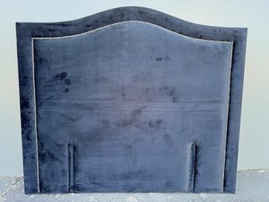 Hilton Queen Headboard - Black Velvet - Bedworld