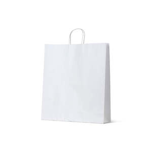 White Kraft Carry Bags: White Kraft Large