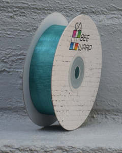 Cut Edge Organza 25mm X 50mtrs Jade