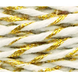 Twine: Metallic Twist Twine 1.5mm X 100mtrs White/Gold