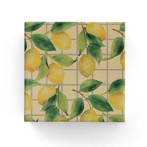 Lemon Trellis on Kraft Wrap
