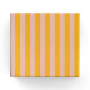 Two Colour Stripe in Matte Dusty Pink/Mustard