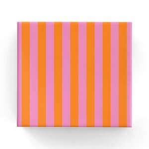 Two Colour Stripe in Matte Hot Pink/Burnt Orange