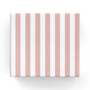 Cafe Stripes on Matte Wrap Dusty Pink