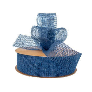 Cotton Raw Mesh Ribbon: Cotton Raw Mesh 40mm X 20m Navy