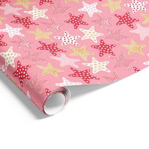 Starfish on Matte Pink/Red/Orchre