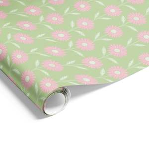 Daisy on Matte Green/Pink