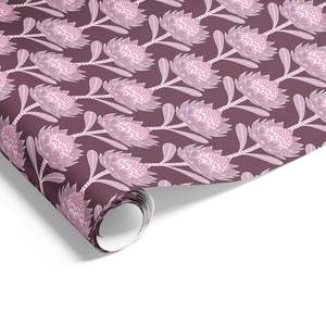 Waratah on Matte Plum