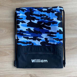 Camo Blue, Personalised Swim Bag - Collections – bee Moore